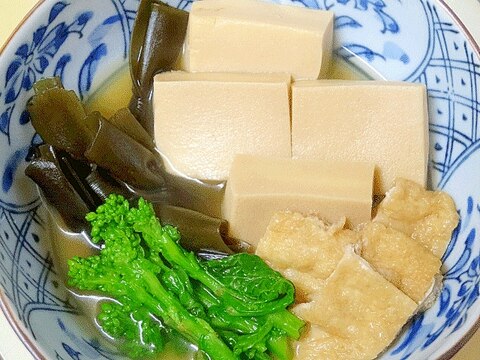 京風お惣菜☆　｢菜の花と高野豆腐煮浸し｣